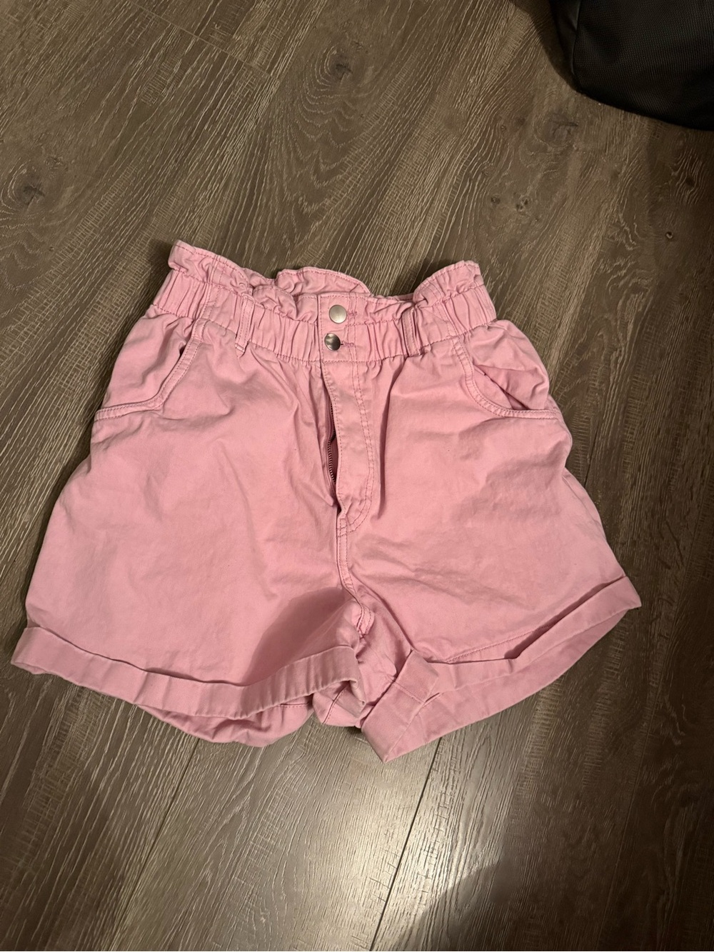 H&M Light Pink Paperbag Waist Shorts